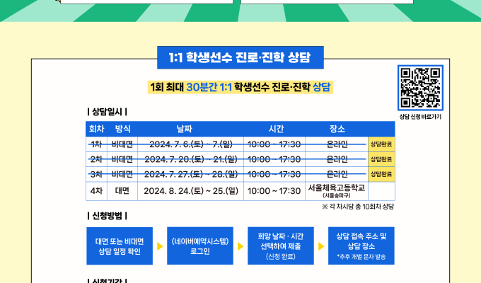 2024 학생선수 진로진학 상담